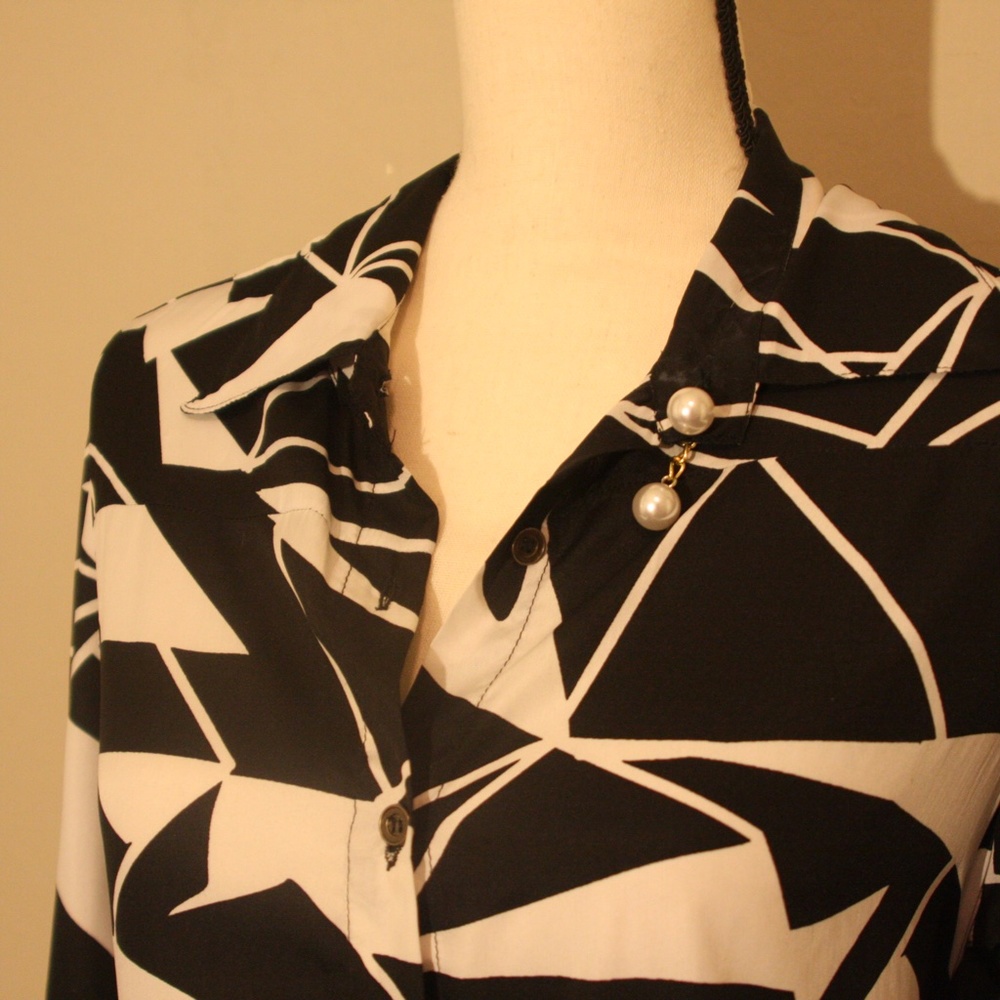 Black and White High Low Dress